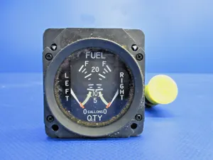 Cirrus Fuel Dual Electric Indicator Gauge P/N FQ4028-12055 CORE (0226-702)